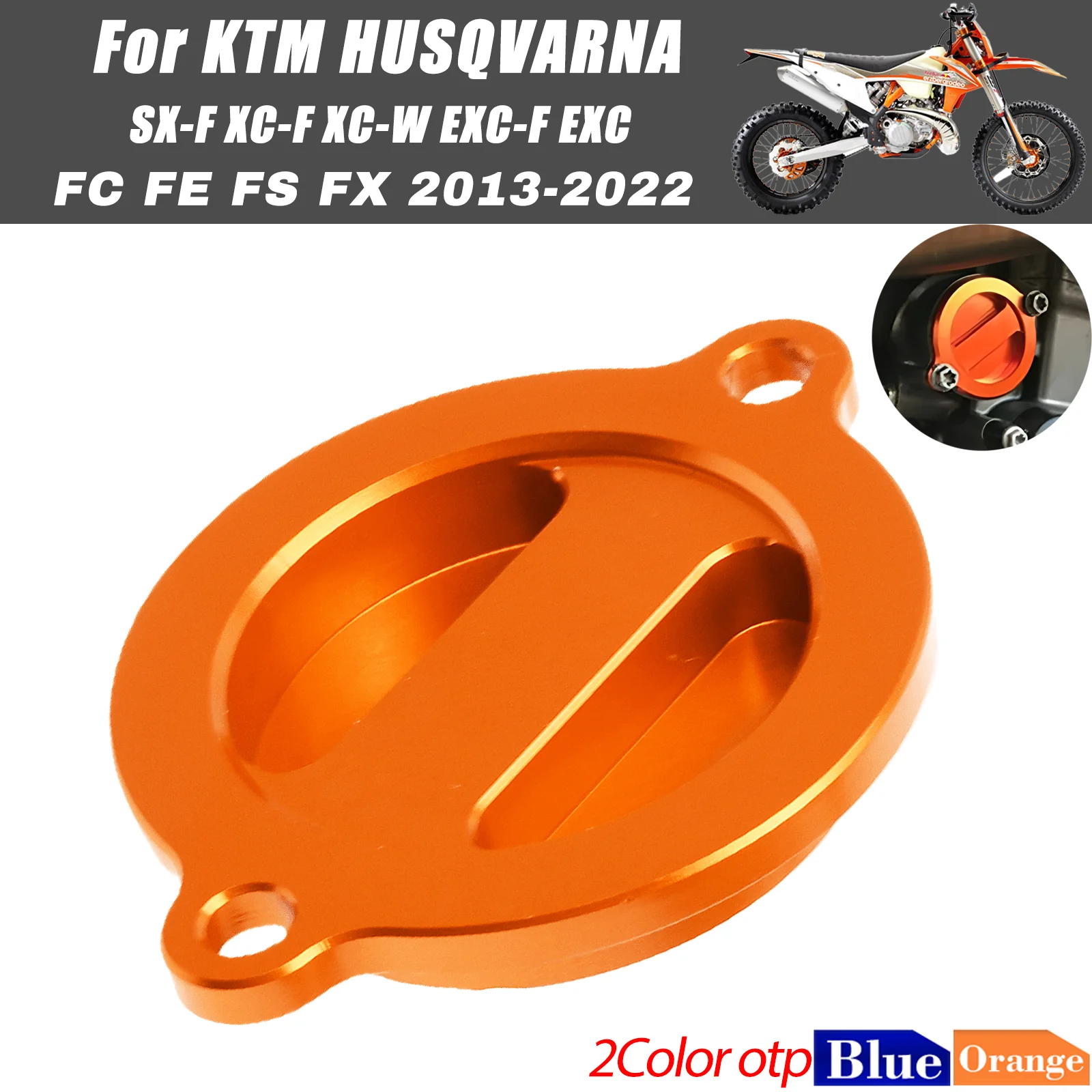 High Strength CNC Billet Oil Filter Protector Cap Fit KTM 250 350 450 500 530 2009-2018 Off Road Motorcycle Replacement Parts
