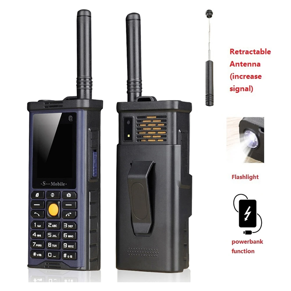 A89Z Rugged Outdoor Mobile Phone Big Power Long Standby Antenna Good Signal Four Sim Cards 3D Box Speaker Ebook -Dark Blue