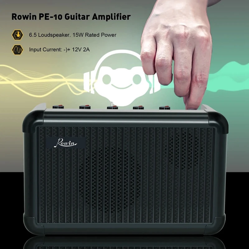 

Rowin PE-10 electric guitar amplifier with built-in multi effect PE-10 tuner and MOD delay rewind