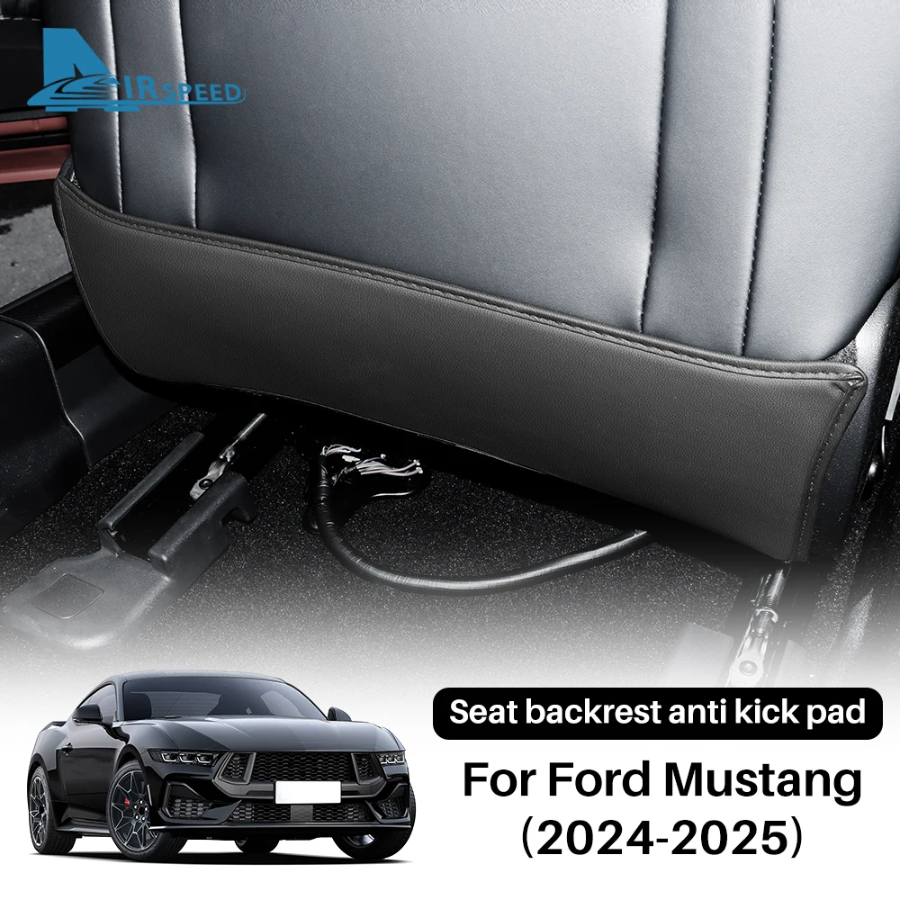 Sitz Kick Pad Für Ford Mustang GT 2024 2025, Leder Auto Innen Vordersitz Anti Kick Matte Aufkleber Schutz Zubehör