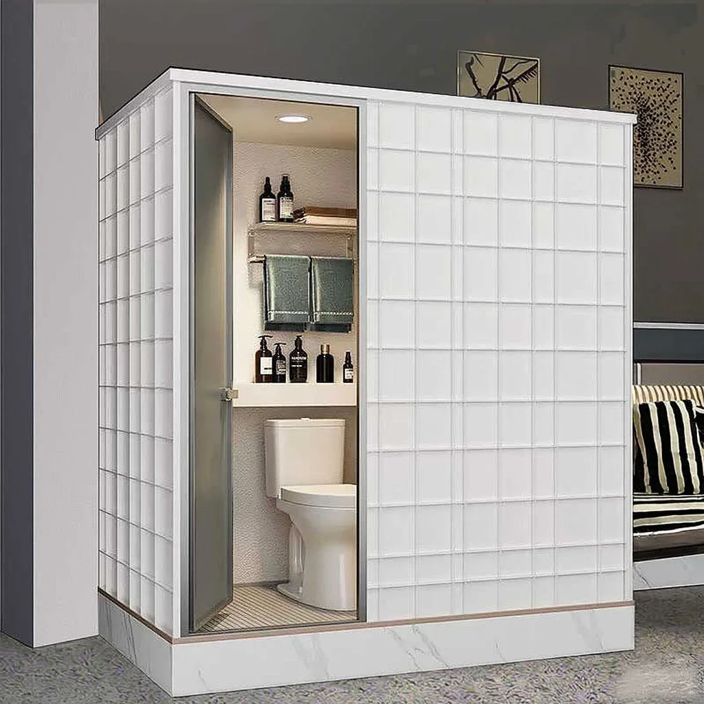 

2026 Hot Sale Fully Frameless Glass Prefab Modular Bathroom Portable Steam Room with Toilet and Shower Cross OEM Bath