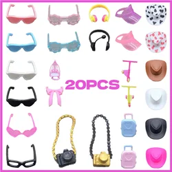 Mini Doll Accessories For 1/6 Dolls Headphones/Heart-shaped glasses/Sunglasses/Sun hat/Camera/Luggage Fit Girls Gift Toys JJ BJD