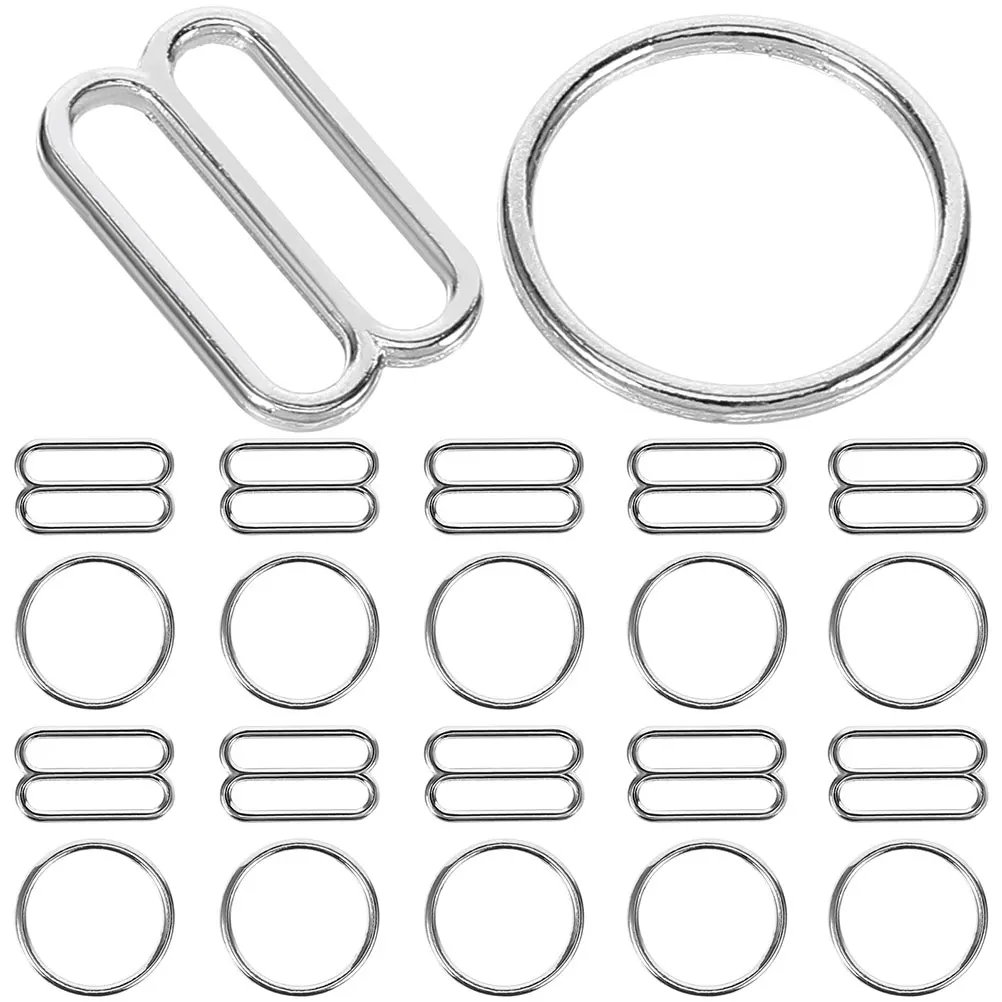 

30 Pairs Bra Adjuster 8 Shaped Strap Adjusters Bras Clips Replacement Buttons Bathing Suit Clasps Zinc Alloy Fasteners For