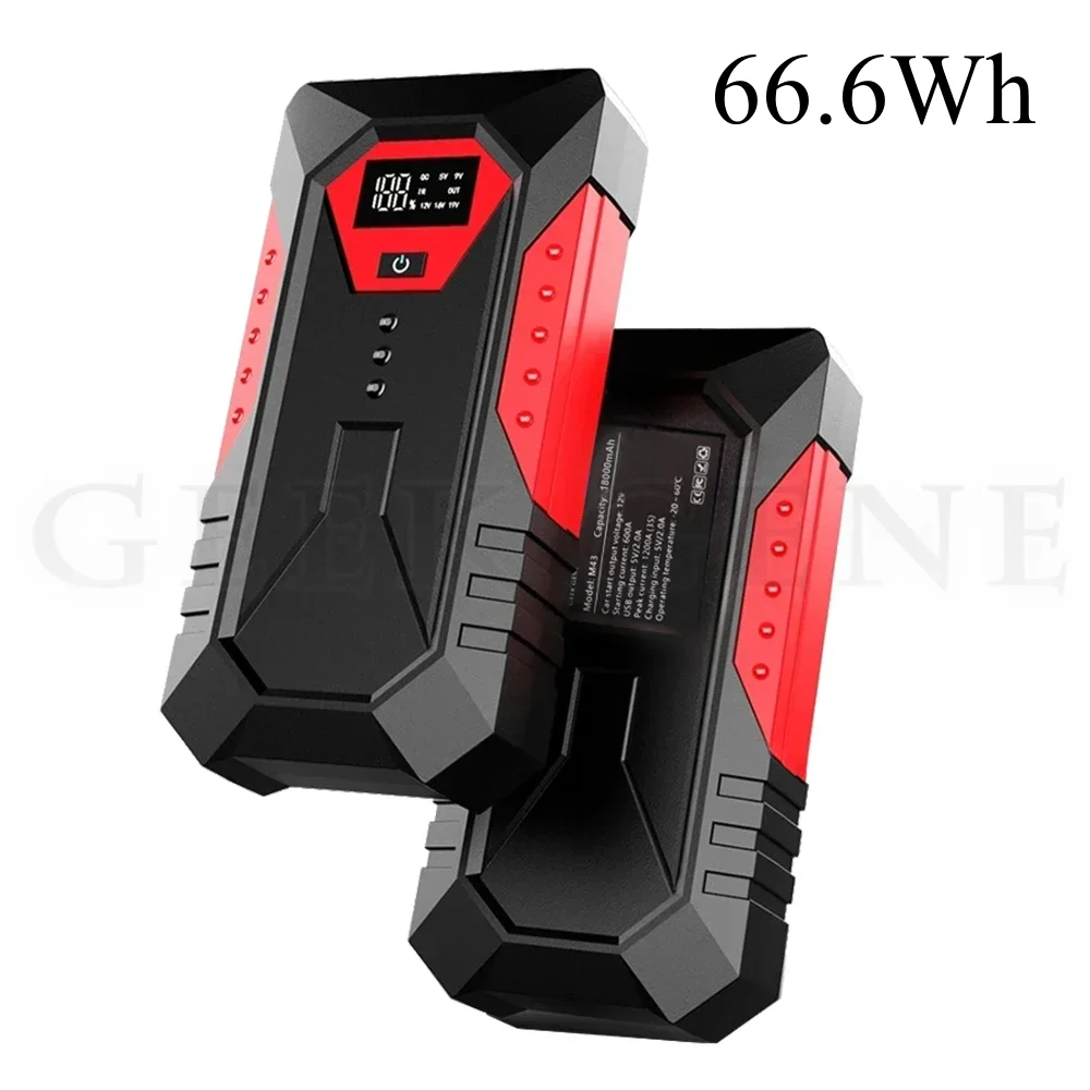 

High Capacity 18000mAh Car Jump Starter Power Bank Car Booster Charger 12V Starting Device Petrol Diesel Car Emergency Booster