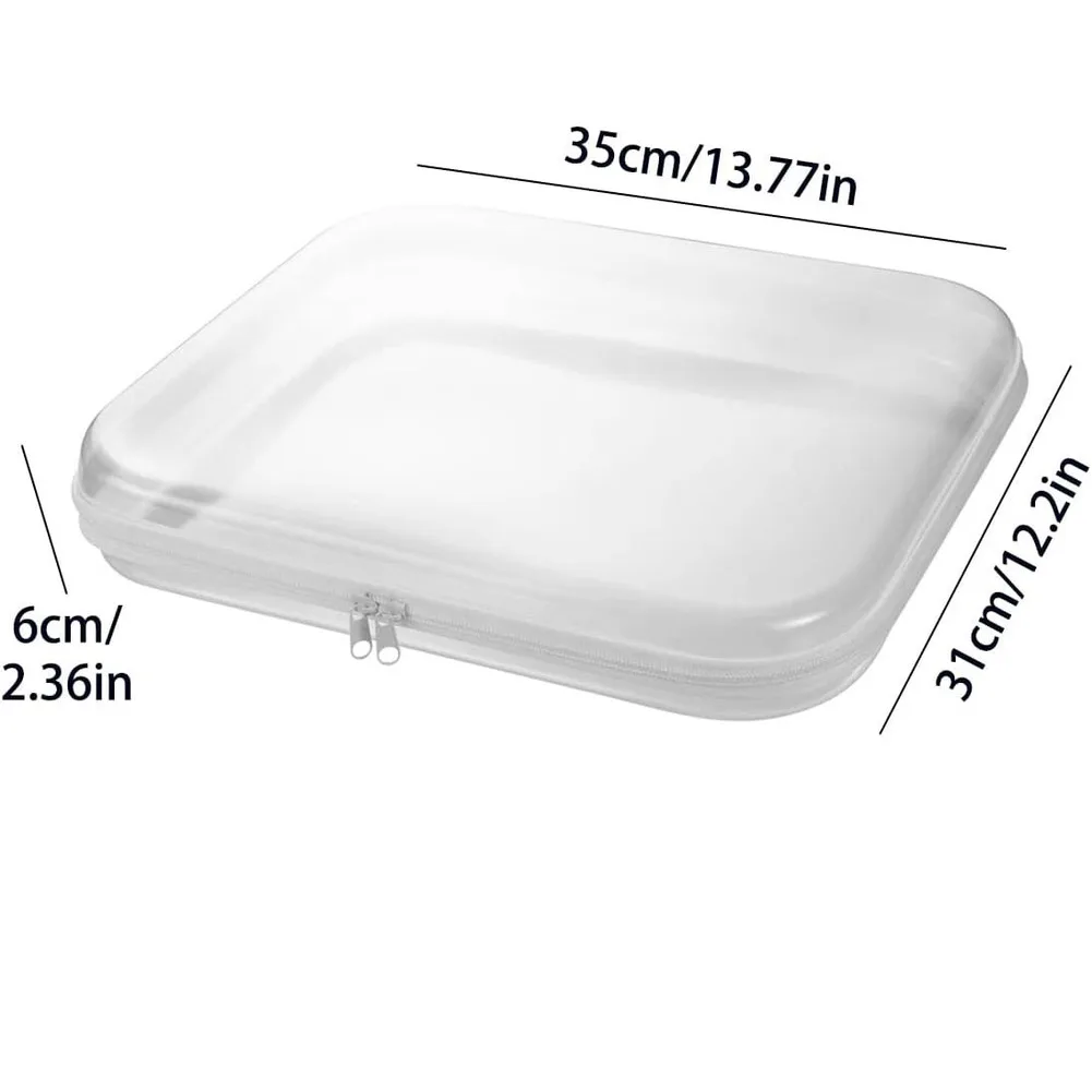 Stiff Shell Zipper Case for Organizing Daily Use Items Featuring Dual Zipper Heads and Scratch Resistant Coating