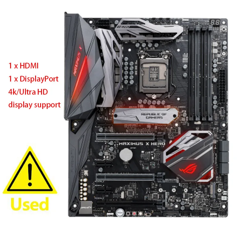 ASUS ROG MAXIMUS X HERO motherboard  LGA1151 LGA 1151 DDR4 64GB M.2 NVME USB3.0 SATA3 Desktop Mainboard