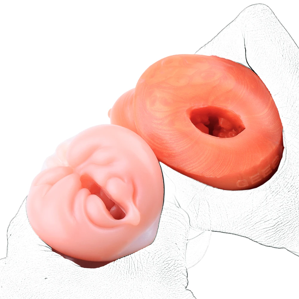 GEEBA 6244 Lifelike Cat Male Masturbator Soft Silicone Pocket Pussy Stroker Sex Toys For Men18+ Realistic Vagina Penis Exerciser