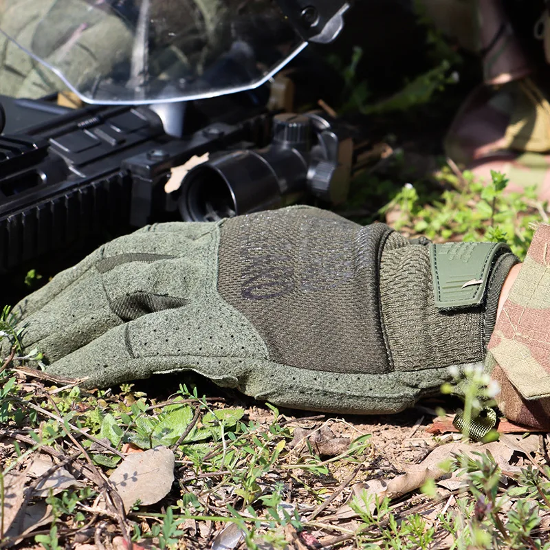 Outdoor tactical gloves breathable five-finger non-slip wear-resistant cycling gloves multi-functional protective gloves