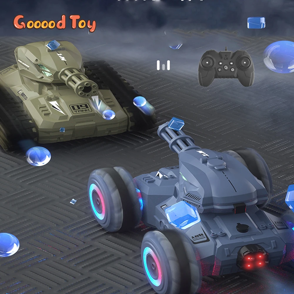 

Rc Tank Battle Shoot 2.4G Car Remote Control Machine Super War Tank Lighting Programming Watch Drift Toys for Boys Children Kids