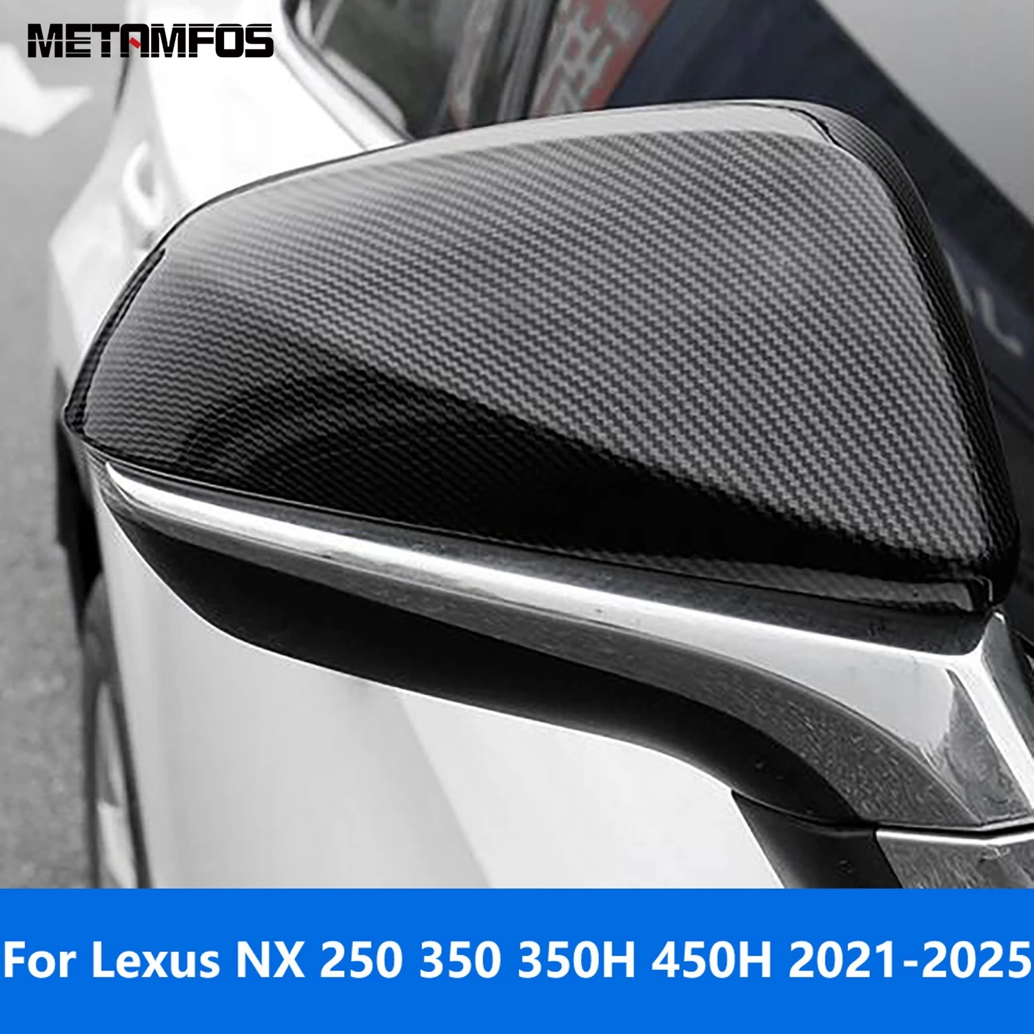 

For Lexus NX 250 350 350H 450H 2021 2022 2023 2024 2025 Carbon Fiber Rearview Side Mirror Cover Trim Protection Cap Accessories