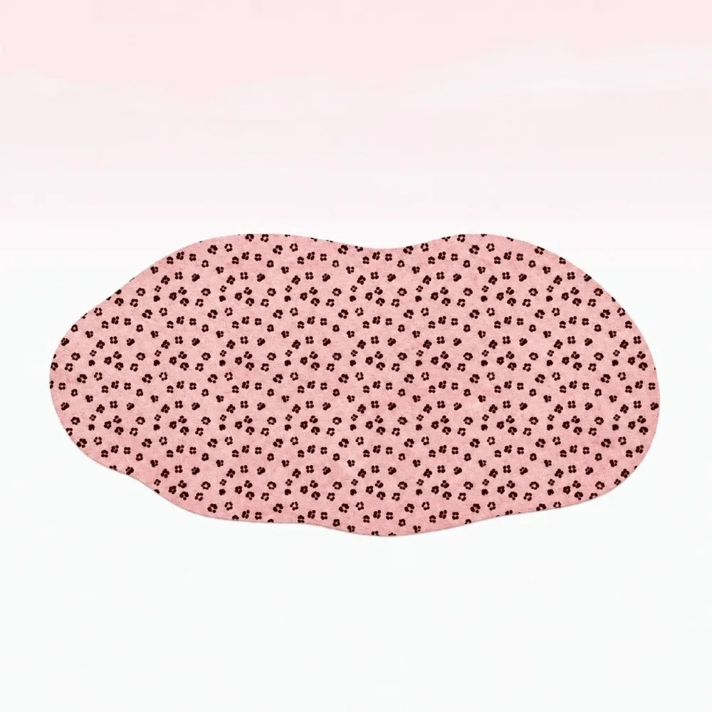 Cute Girly Heart Makeup Desk Mat Pink 80CM Absorbent Office Desk Mat Washable Quick Dry Desktop Decor Pad Vanity or Workspace