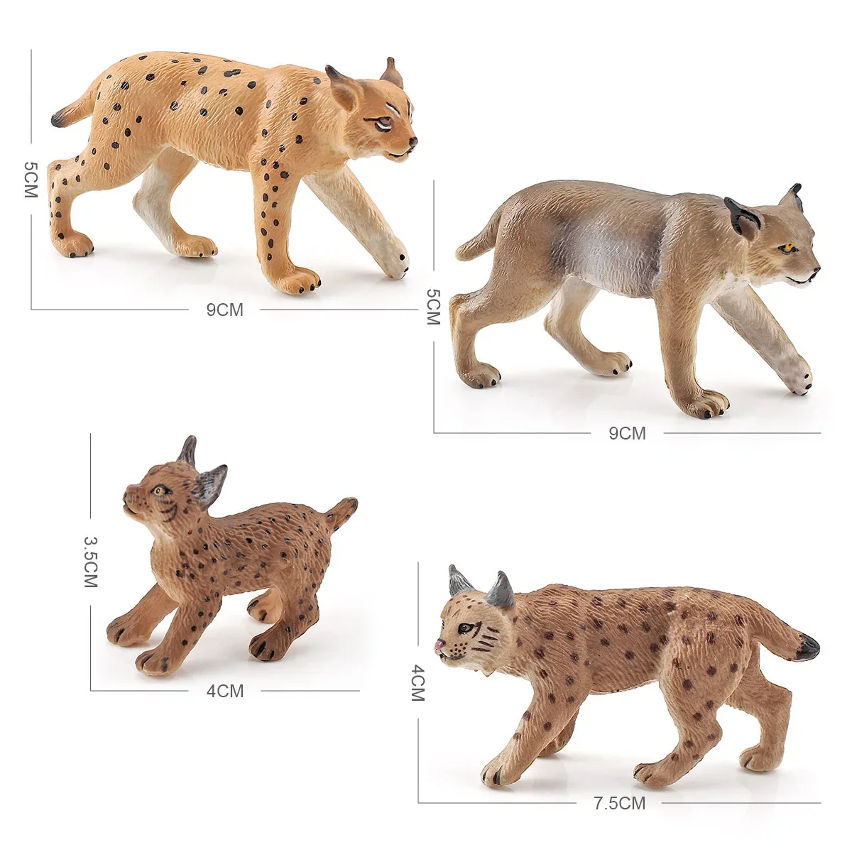 Simulation est Animal Lynx Model Ornaments  Cognitive Lynx Wild Raccoon Lynx Hozen Decorative Toys