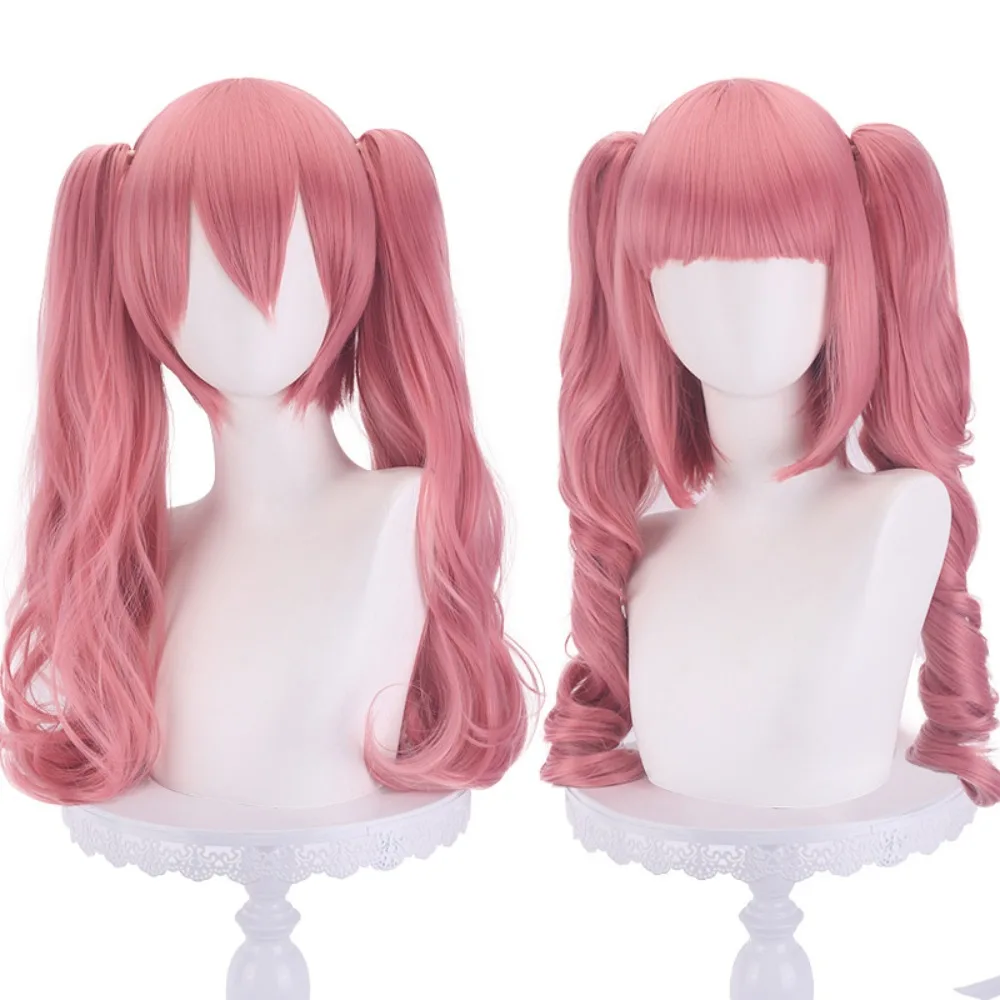 Perona Ghost Princess Cosplay Wig Miku Pink Double Rolled Tail Hair
