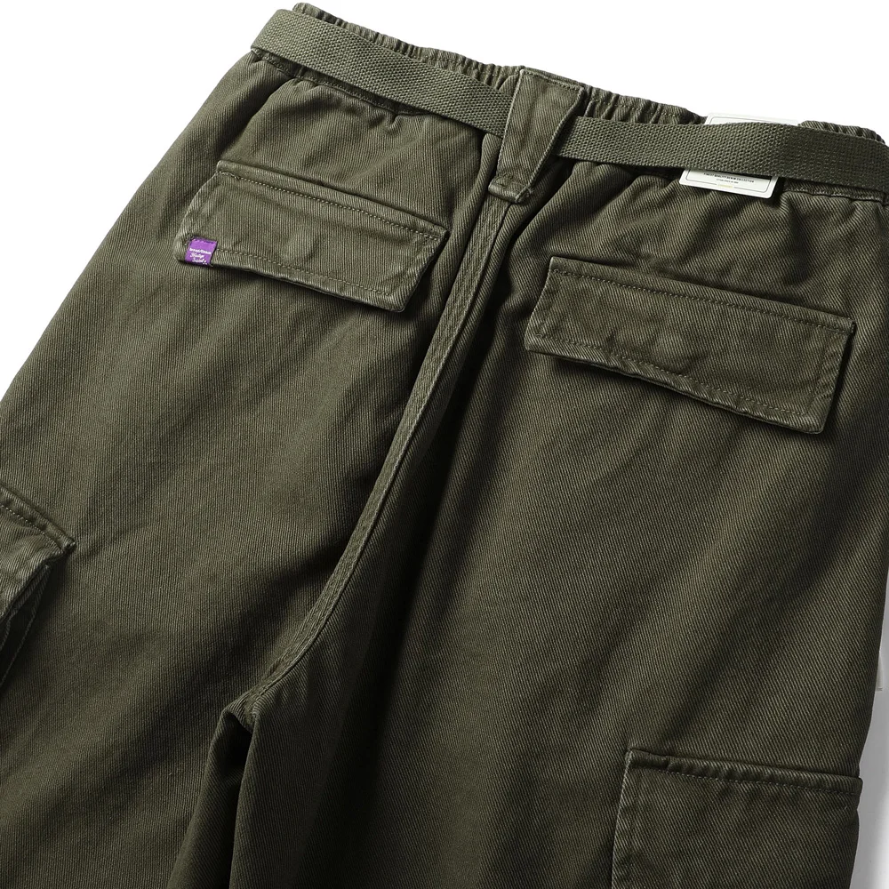 กางเกงคาร์โก้ลำลองผ้าฝ้ายคุณภาพดีสำหรับฤดูใบไม้ร่วงและฤดูหนาวทรงหลวมสไตล์ญี่ปุ่นแฟชั่นสตรีทแวร์ขากว้างทรงแบ็กกี้