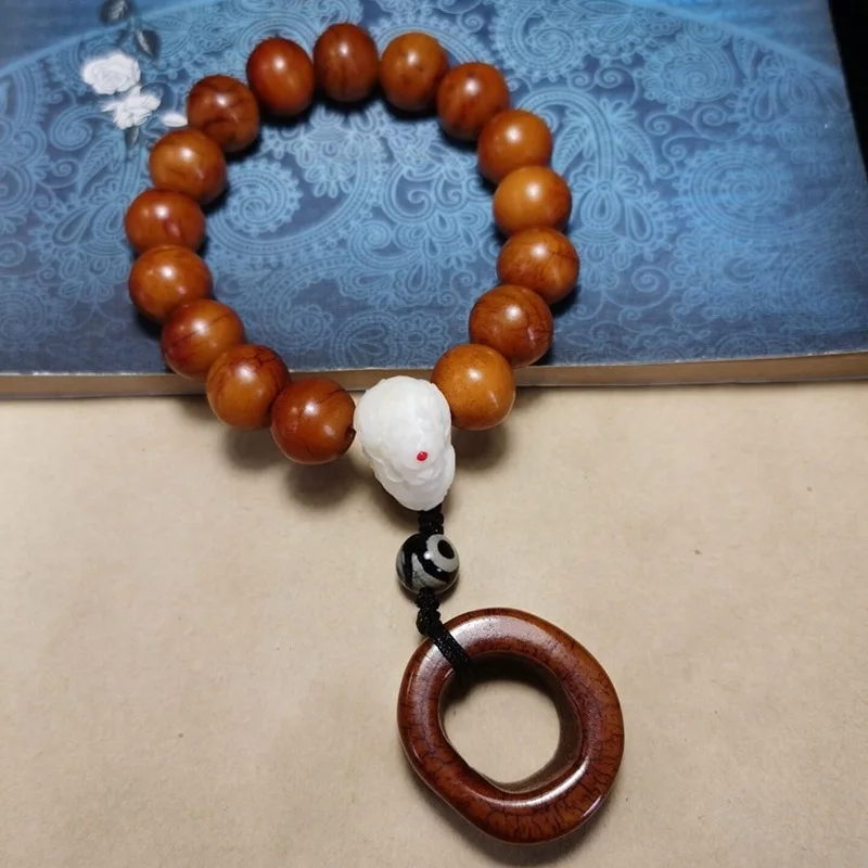 Men's , handmade ethnic- accessory, natural Tibetan-style old cow bone bracelet