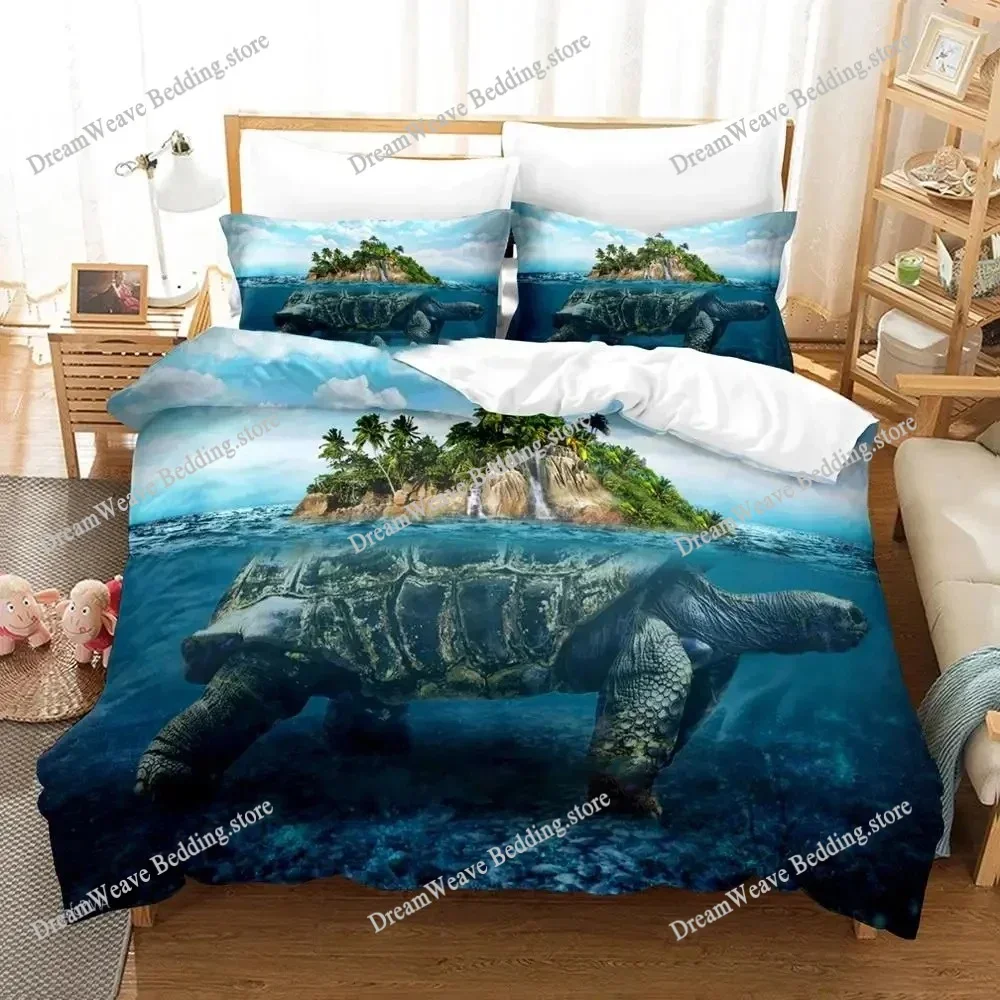 2024 Turtles of The World Adult Boys Anime Duvet Cover Set Single Double Full Queen King Size Quilt Cover Pillowcase Bedding Set
