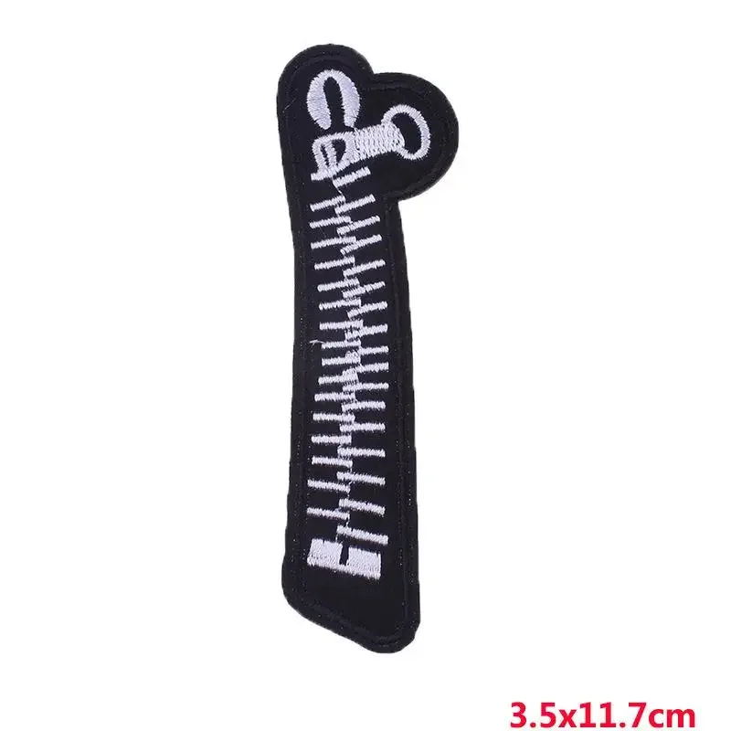 50Pcs Bulk Embroidered Patch Iron On Patches for Clothing Zipper Clothes Stickers Sewing Thermal Adhesive Applique Fusible