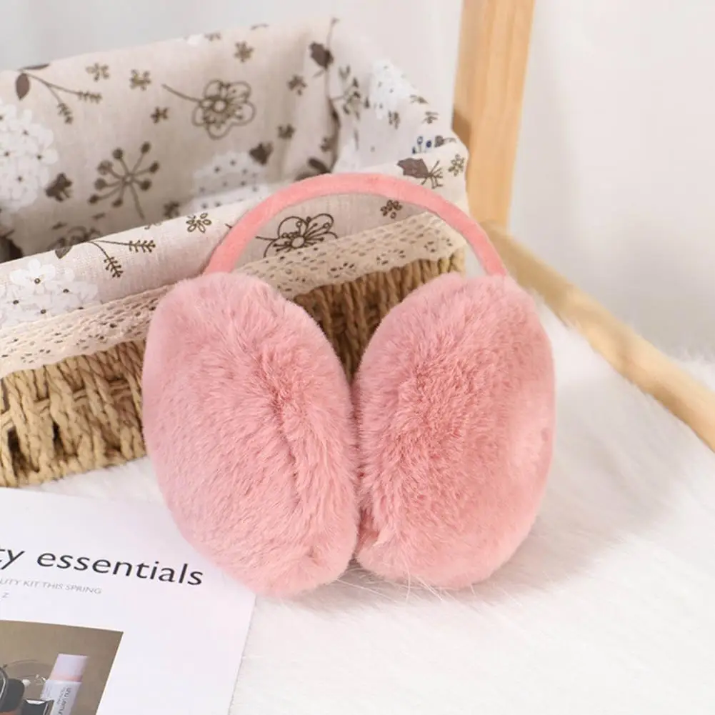 2025 Faux Rabbit Ear Muffs Fur Solid Color Winter Ear Caps Fuzzy Winter Warm Earmuffs for Women Plush Ear Covers 귀마개 ohrenwärmer