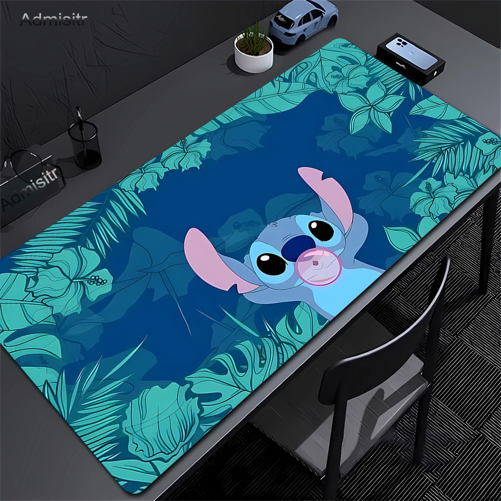 Large Kawaii Stitch Anime Mouse Pad PC Cartoon Gaming Accessories Protector Office Laptop Non Slip Gamer Cabinet Desk Mat Carpet