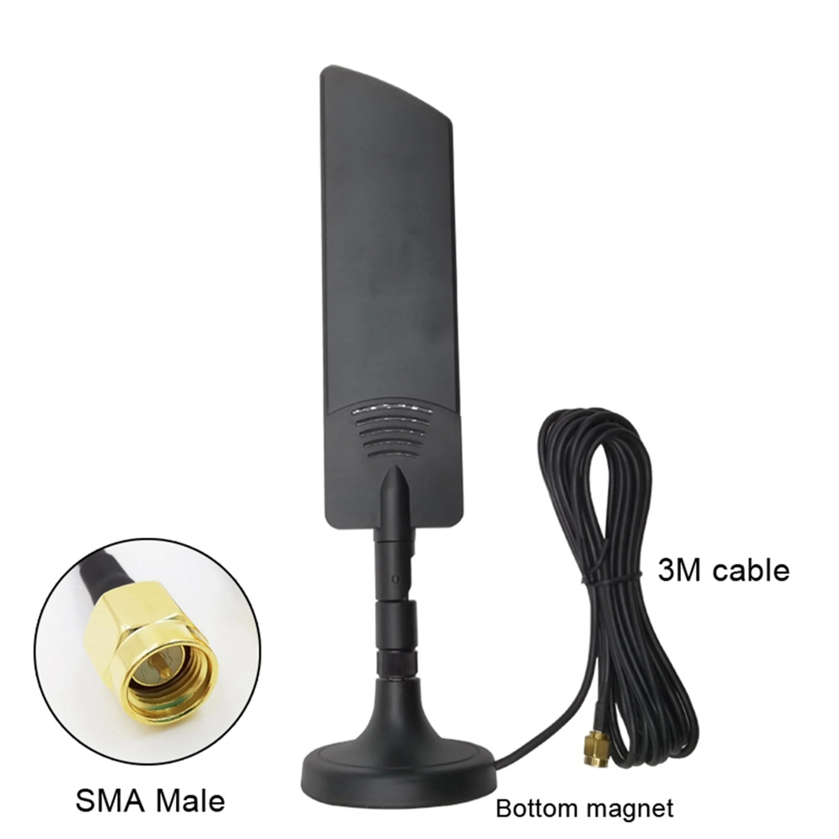 600-6000MHz flexibler Falt-WLAN-Router 2g 3g gsm gprs 4g 5g hohe Verstärkung 40 dbi lte Signal verstärker WLAN-Antenne schwarz b