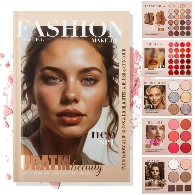Palette de livres de beauté multicouches de 67 couleurs, un livre de maquillage qui combine des fards à paupières, du fard à joues, du contour et du surligneur, couleurs riches 1