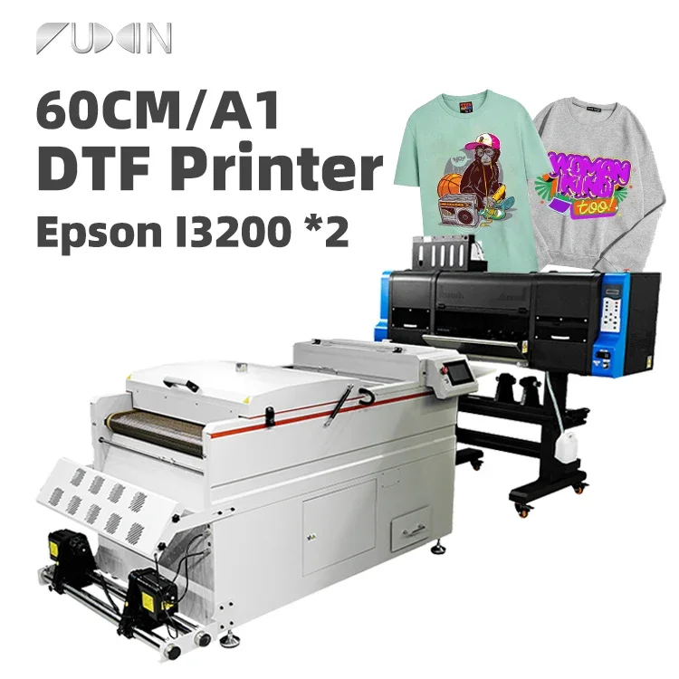 DTF Printer 60CM Dual I3200/I1600/XP600 Heads Tshirt DTF Transfer All in One 24inch DTF Printer