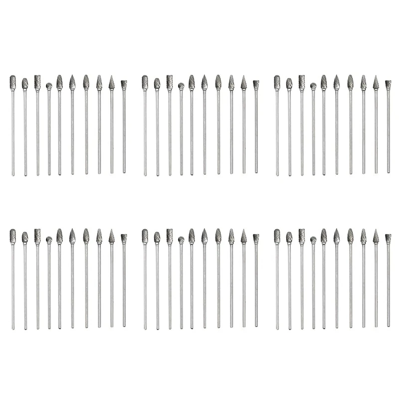 

Especial 60Pc 4 Inch Long Double Cut Tungsten Solid Carbide Rotary Burrs Set 1/8 Inch(3Mm) Shank Twist Drill Bit For Rotary Tool