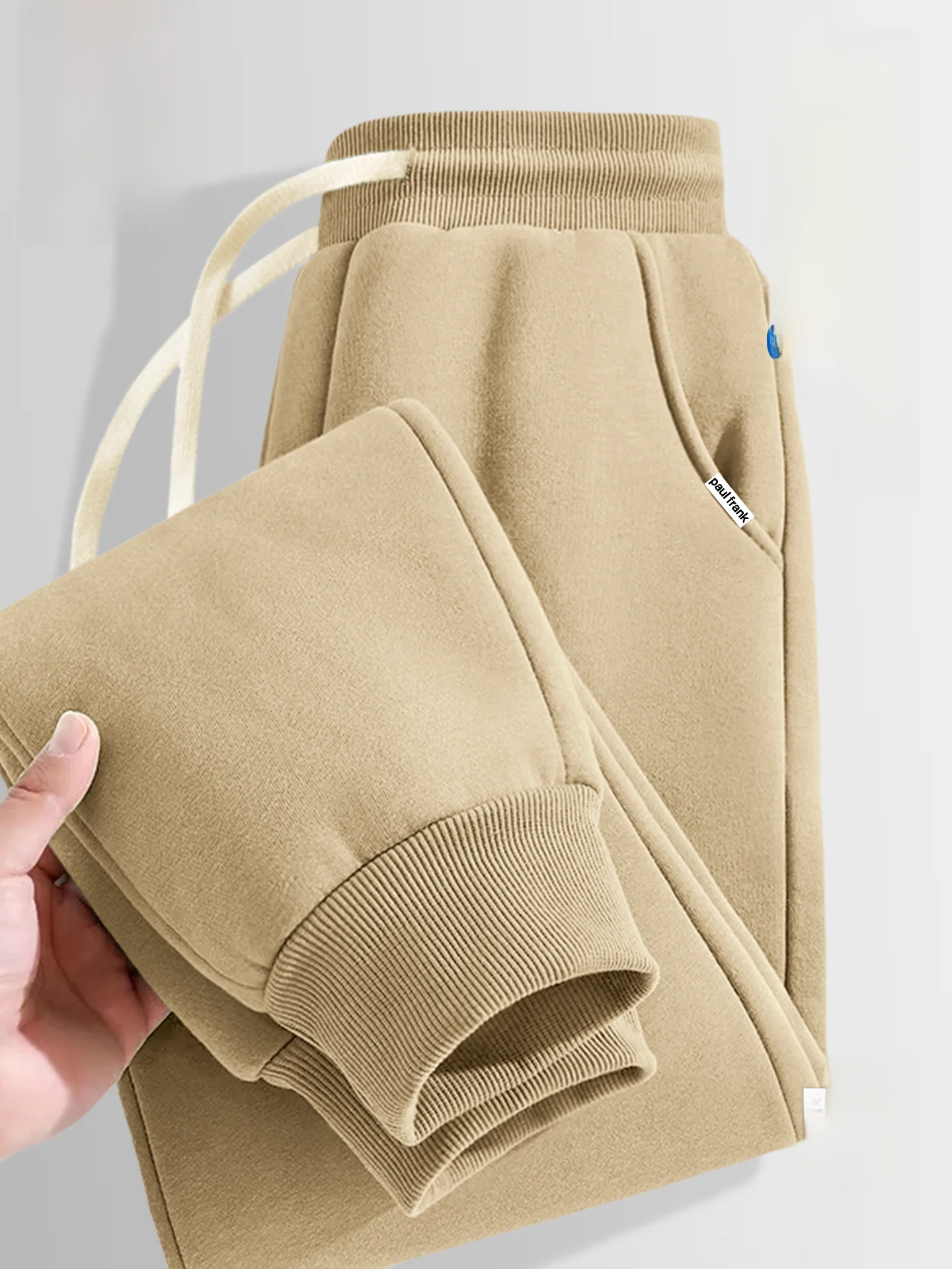 

Мужские повседневные брюки цвета хаки, весна 2026, свободный крой, универсальные, с манжетами, дышащие, удобные, для работы