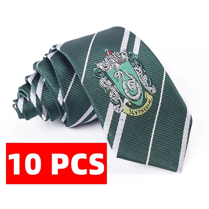 10 PCS harrie potte Halloween Cosplay Tie Themed Party Costume Accessory Regular Classic Red Necktie Unisex Adult Cosplay Gift