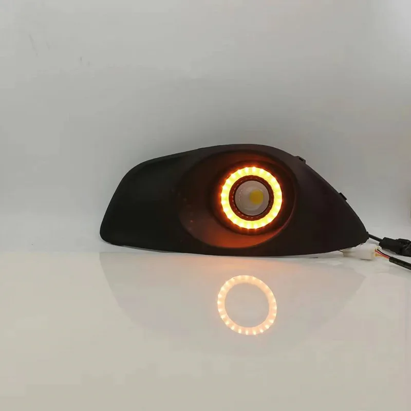 LED Angel Eye Fog Light Assembly Kit For Hyundai Santa fe 2010 2011 2012  Dual Color Angel Eye Daytime Running Lights Lamp DRL Daylight Driving Accessories Kits view 6