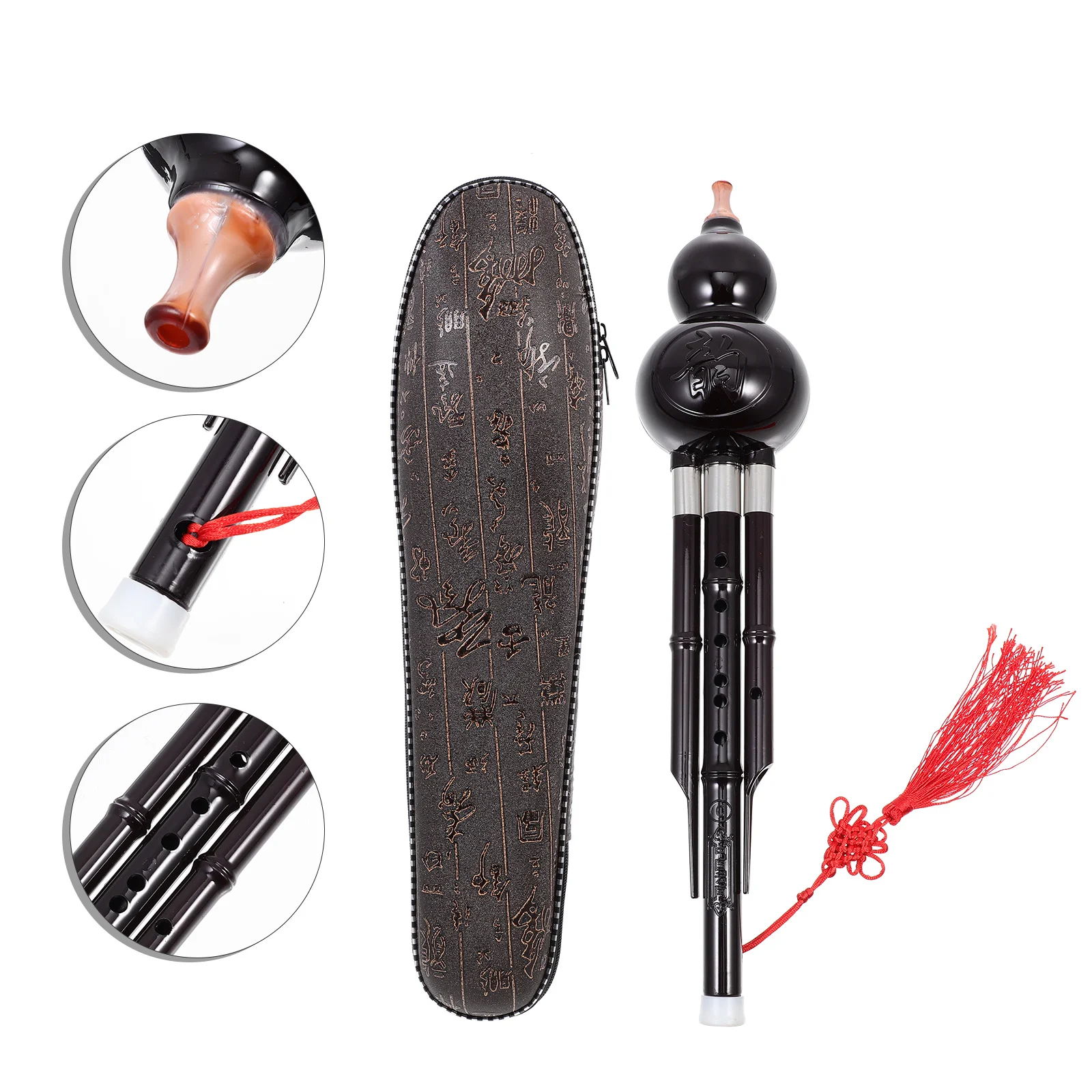 

1 Set Of Seven-Hole C Key Hulusi Professional Cucurbit Flute For Beginners Adults Chinese Traditional Wind Instrument Abs