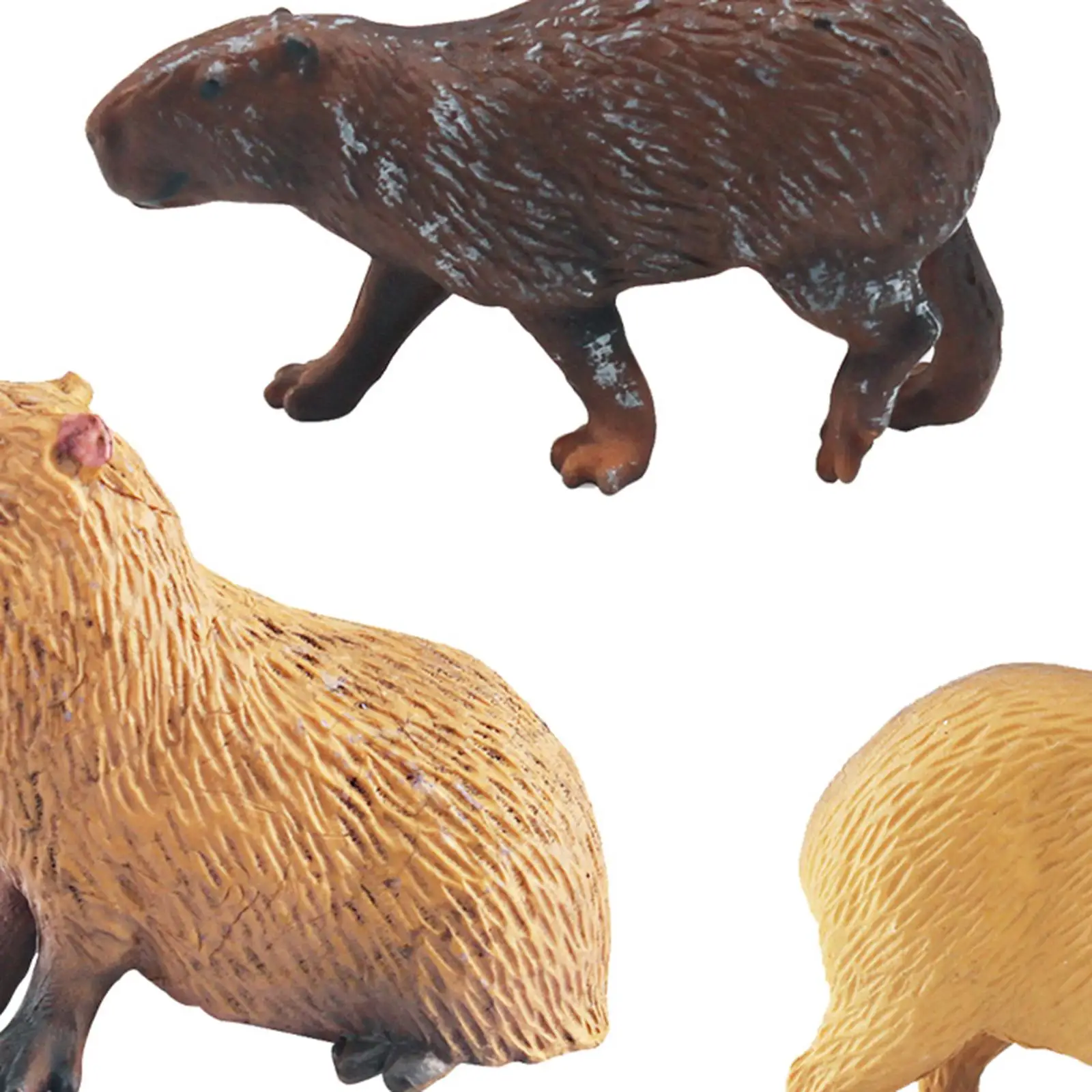4xMini Capybaras Figuur Creatief Capybara Standbeeld voor Jongens Meisjes Verjaardagscadeaus
