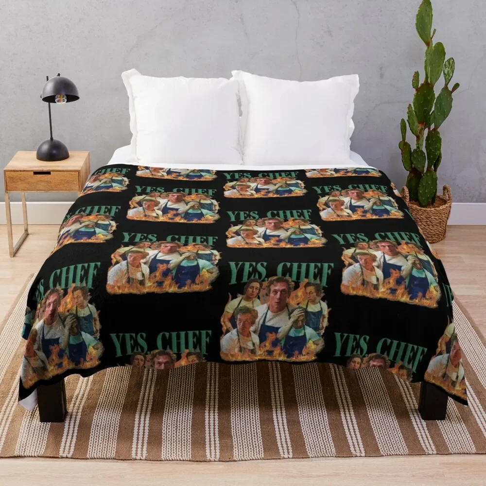 

Yes Chef Jeremy Allen White The Bear Tv Show Throw Blanket Stain Resistant Cozy Warm Blanket