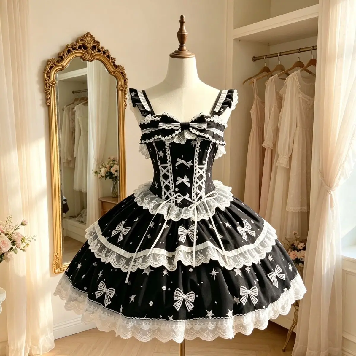 Image 6: Robe à bretelles Lolita originale, mignonne et douce, robe polyvalente, vestidos de tricô féminins, vestidos de mujer