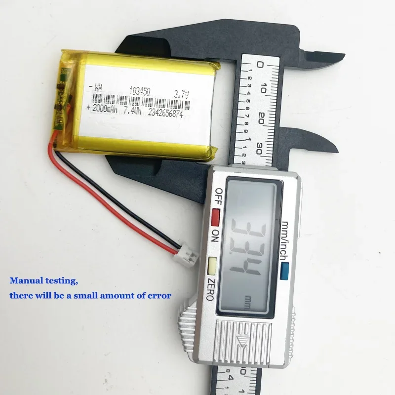 103450 3.7V 2000mAh Lithium Polymer Lipo Rechargeable Battery For MP3 MP4 MP5 GPS Mobile Phone Camera Bluetooth Headset Speaker