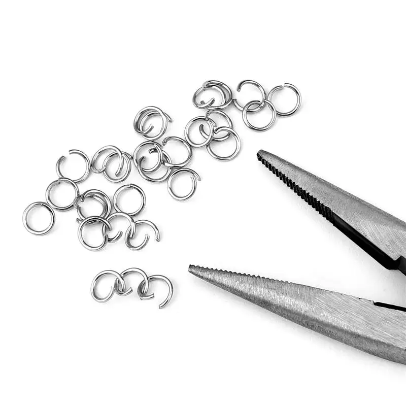 200pcs/lot 3/4/5/6/7/8/10mm Stainless Steel Open Jump Rings DIY Jewelry Making Findings Open Single Loops Split Rings Connectors