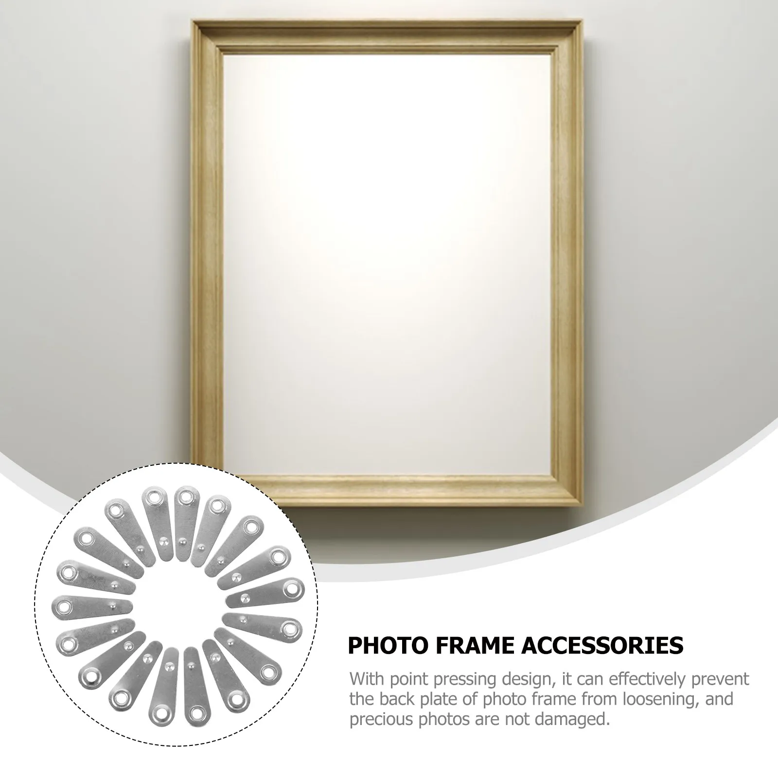 1000Pcs Picture Frame Backing Clips Stable Iron Metal Fasteners Small Photo Frame Buckles Hanging Hardware Accessories
