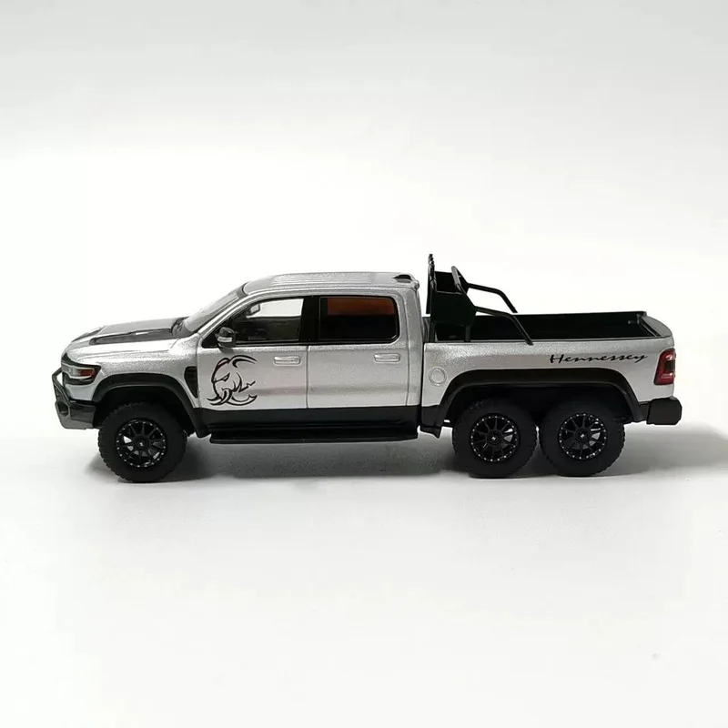 596 1/64 Chevrolet Impala NYPD x Dodge Ram 1500 TRX Hennessey Mammoth 6×6 with Working Lights Diecast Car Model - view 6