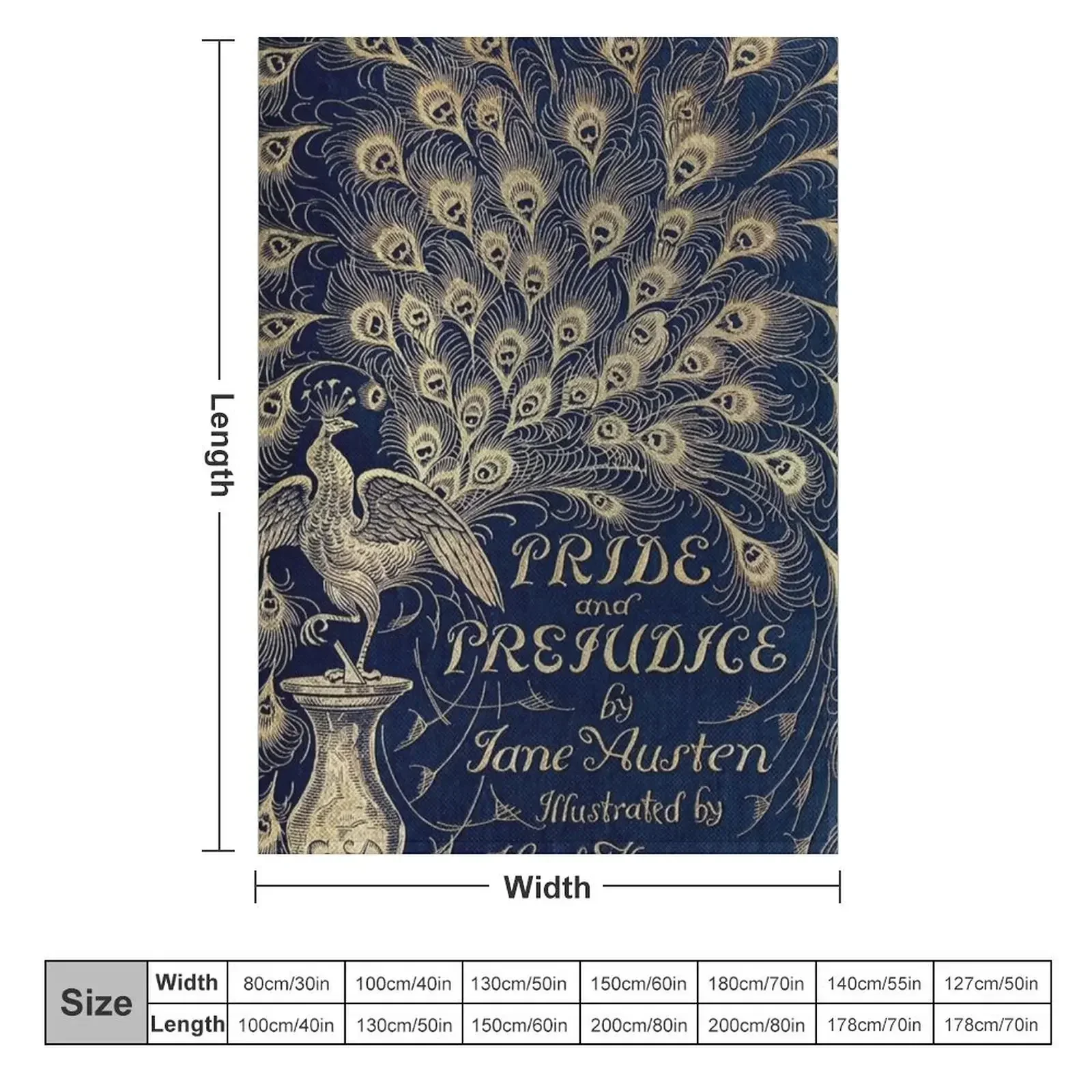 Pride and Prejudice Peacock Cover Throw Blanket Multi-Purpose Quilt Blankets