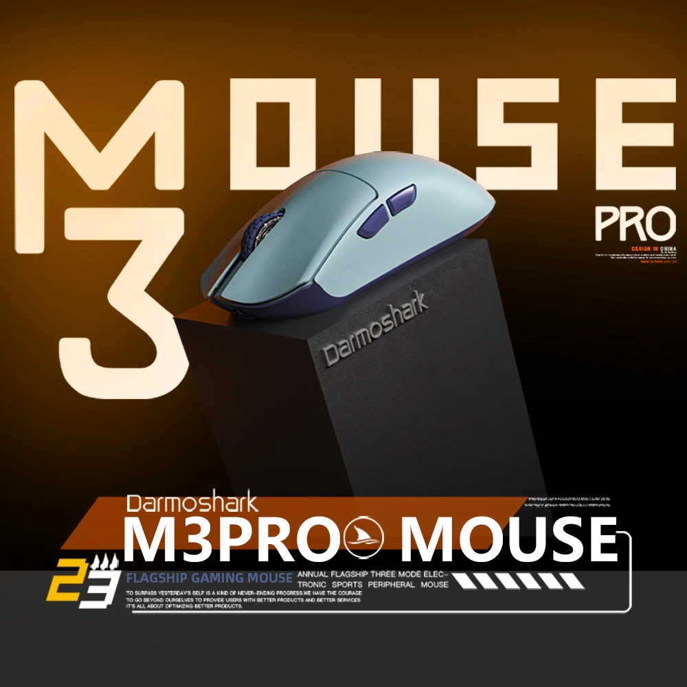 Darmoshark M3 PRO Wireless Bluetooth Gaming Esports Mouse, 26000DPI, 8 Buttons Optical, PAM3395, Computer for Laptop, PC