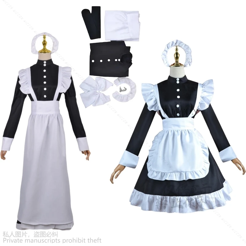 

2024 Outfit Long Dress Apron Dress Lolita Dresses Men Clothes Unisex Cafe Costume Cosplay Anime Costumes Sweet Maid Lolita