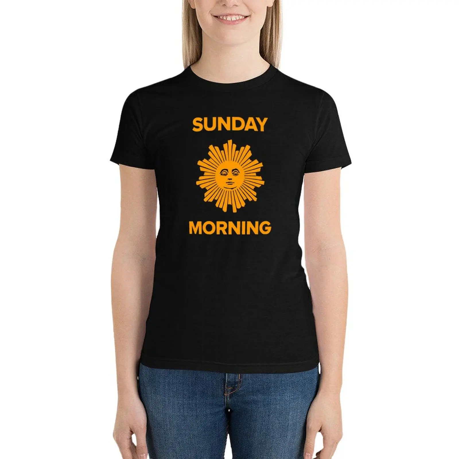 

sunday morning T-Shirt lady clothes female graphics korean fashion new edition t shirts for Women
