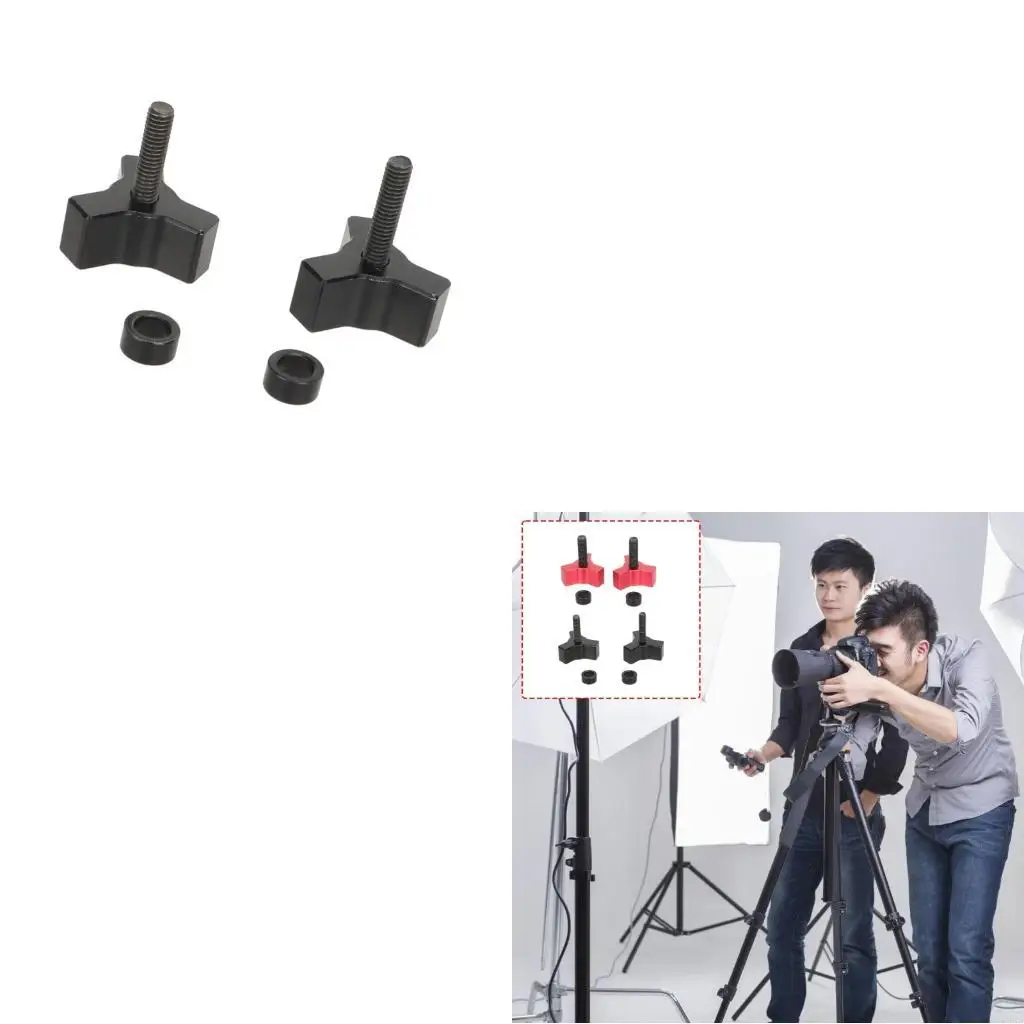 193A 2-teilige professionelle Aluminium-Rändelschraube mit Gewinde für DSLR-Zubehör
