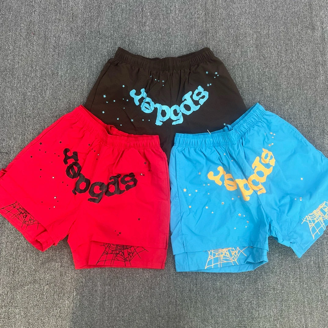 

Новые летние спортивные повседневные шорты с принтом «Паутина» и логотипом «Пять звезд», быстросохнущие, средней длины, модные, для городской молодежи, на каждый день