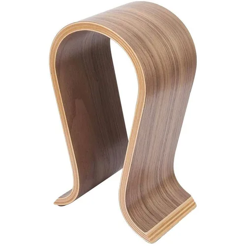 Imagen 2 del producto Soporte de madera para auriculares, colgador de escritorio, estante de exhibición para auriculares, para casi todos los auriculares supraaurales