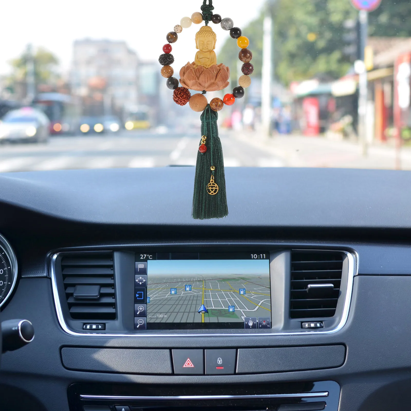 

Buddha Hanging Ornament Chinese Traditional Wall Pendant Unique Design Smooth Surface Compact Lovely Keychain Buddha Pendant