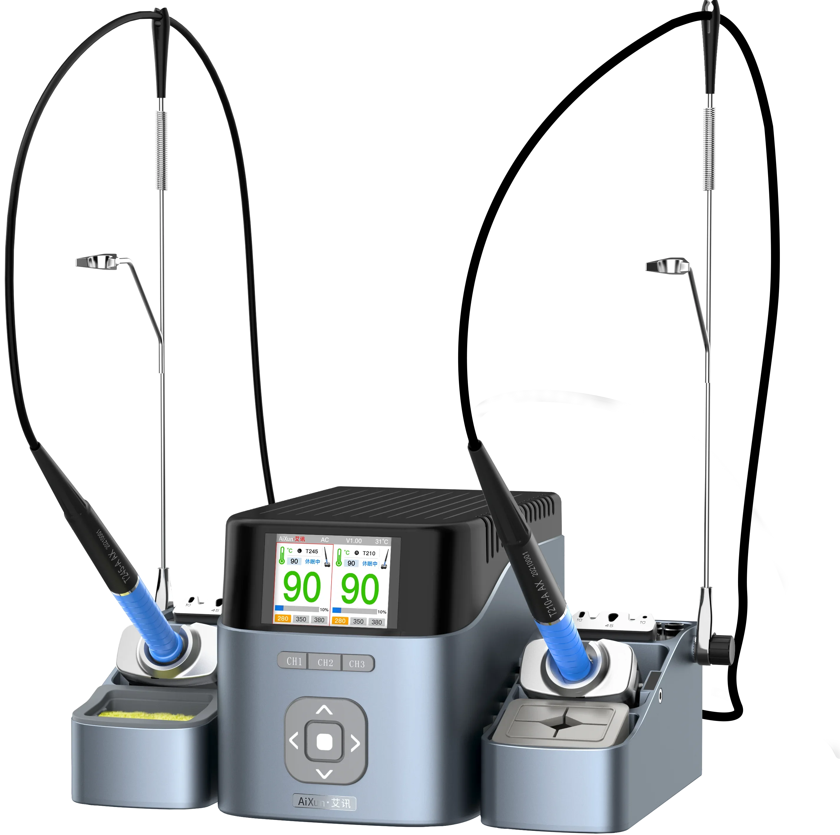 أداة تثبيت الهاتف الذكي لمحطة لحام Goot من المصنع مباشرة باللون الأسود من TLF #3