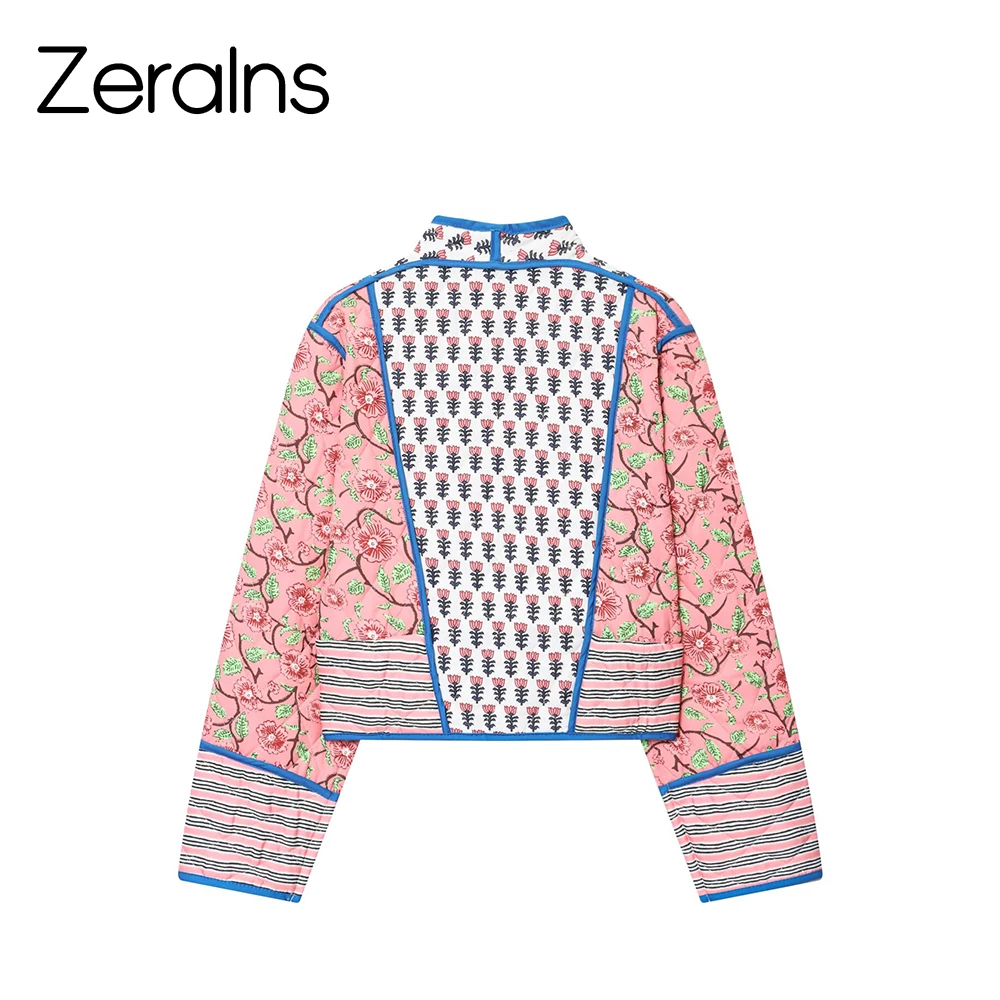 ZERAINS ملابس نسائية شتوية جديدة غير رسمية متعددة الاستخدامات من القطن المطبوع على الوجهين #2