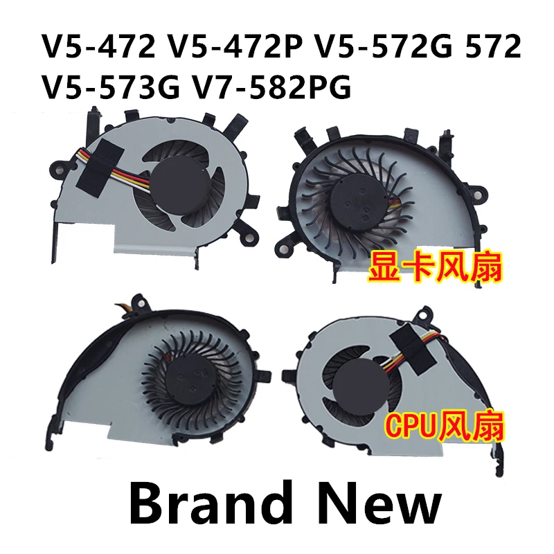 

New Laptop CPU/GPU Cooling Fan For Acer V5-472 V5-472P V5-572G 572 V5-573G V7-582PG Notebook Cooler Radiator