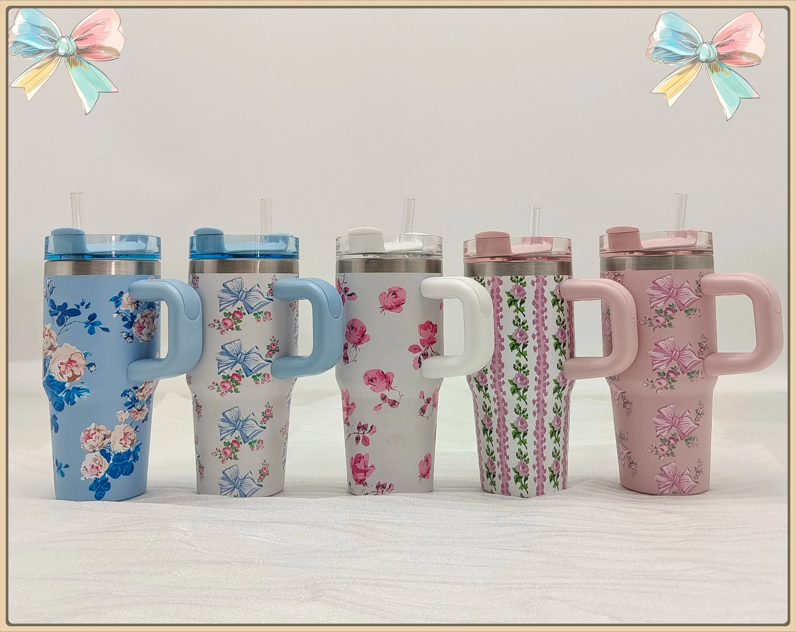 

14oz 304 Stainless Steel Insulated Car Cup – Travel Tumbler w/Handle Straw Lid, Cold Retention, Vehicle/Office/Gifts